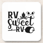 AANGEPASTE KLEUR RV Sweet RV Camping Bier Onderzetter (Voorkant)