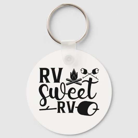 AANGEPASTE KLEUR RV Sweet RV Camping Sleutelhanger (Voorkant)