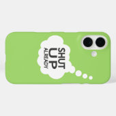 Aangepaste kleur Samsung-hoesje "Kop dicht" Case-Mate iPhone Case (Achterkant (horizontaal))