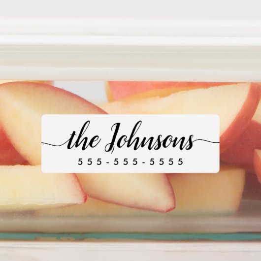 Aangepaste kleur schattig script naam & nummer wat labels (Aangebracht)