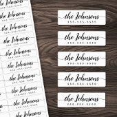 Aangepaste kleur schattig script naam & nummer wat labels