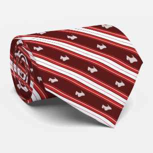 Aangepaste kleur Schotse terrier Stripe Stropdas