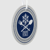 Aangepaste kleur seizoenen eten Kerst ornament (voorkant)