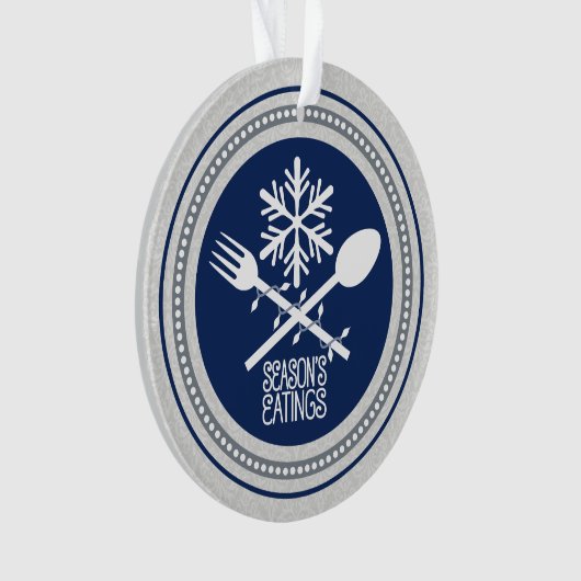 Aangepaste kleur seizoenen eten Kerst ornament (voorkant)