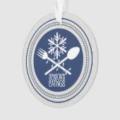 Aangepaste kleur seizoenen eten Kerst ornament (voorkant)