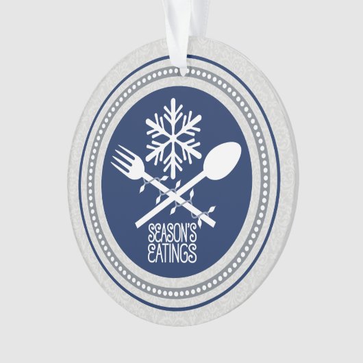 Aangepaste kleur seizoenen eten Kerst ornament (voorkant)