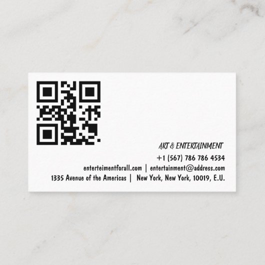 Aangepaste kleur sociale media pictogrammen QR-cod Visitekaartje (Achterkant)