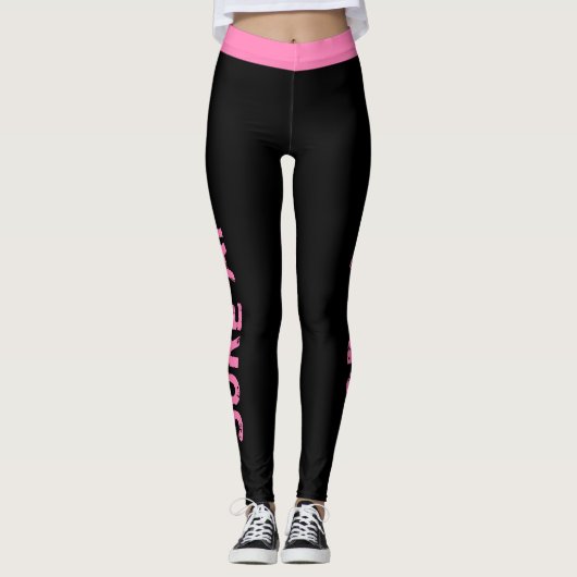 Aangepaste kleur | "Sore AF"-werkplan Leggings (Voorkant)