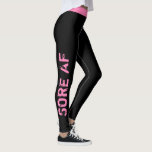 Aangepaste kleur | "Sore AF"-werkplan Leggings<br><div class="desc">Ontwerp van een stijlvol en trendy werkout. U kunt of de blik van "Sore AF"roteren of uw eigen douanetekst toevoegen. Kies uw vervormkleur en tekstkleur door op "pas het aan" en dan de kleine oogdruppelaar te klikken. Hulp nodig bij het aanpassen van dit product? Gebruik de contactknop hieronder en we...</div>