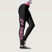 Aangepaste kleur | "Sore AF"-werkplan Leggings (Rechts)