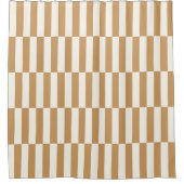 Aangepaste Kleur Streep Mid Century Schachbrett Ok Douchegordijn (Voorkant)