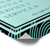 Aangepaste kleur stylist salon service prijsweerga poster (Hoek)