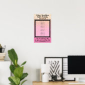 Aangepaste kleur stylist salons diensten prijsdisp poster (Thuiskantoor)