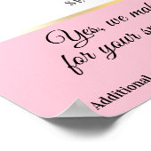 Aangepaste kleur stylist salons prijsaanduiding poster (Hoek)