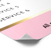 Aangepaste kleur stylist salons service prijsweerg poster (Hoek)