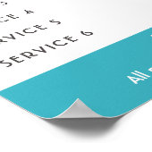 Aangepaste kleur stylist salons service prijsweerg poster (Hoek)