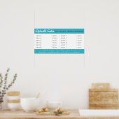 Aangepaste kleur stylist salons service prijsweerg poster (Keuken)