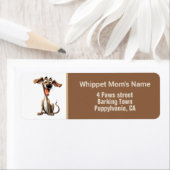 Aangepaste kleur & tekst, coole whippet etiket (Insitu)