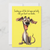 Aangepaste kleur & tekst, 🐶gek 🤪 whipet feestdagenkaart (Voorkant)