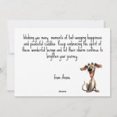 Aangepaste kleur & tekst, 🐶gek 🤪 whipet feestdagenkaart (Achterkant)