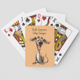 Aangepaste kleur & tekst, 🐶gekke 🤪 whippet pokerkaarten