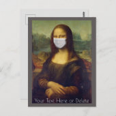 Aangepaste kleur/tekst Mona Lisa Painting met gezi Briefkaart (Voorkant / Achterkant)