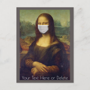 Aangepaste kleur/tekst Mona Lisa Painting met gezi Briefkaart