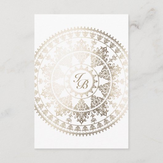 Aangepaste Kleur Trouwdetails Kaart Gold Folie (Achterkant)