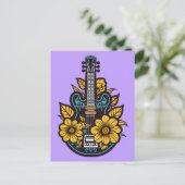 Aangepaste kleur Ukulele Briefkaart (Staand voorkant)