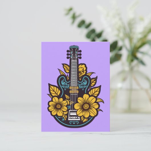 Aangepaste kleur Ukulele Briefkaart (Staand voorkant)