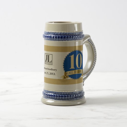 Aangepaste kleur UNIVERSAL-jubileum koffie Bierpul (Voorkant rechts)