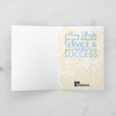 Aangepaste kleur UNIVERSELE werknemer jubileumkaar Kaart (Binnen)