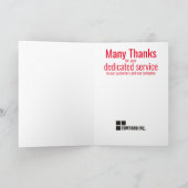 Aangepaste kleur universele werknemer jubileumkaar kaart (Binnen)