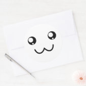 Aangepaste kleur UWU Smile Face Kawaii Happy Anime Ronde Sticker (Envelop)