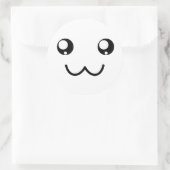 Aangepaste kleur UWU Smile Face Kawaii Happy Anime Ronde Sticker (Tas)