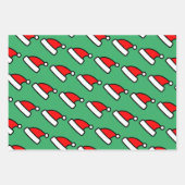 Aangepaste kleur van het pet van de Kerstman-kluss Inpakpapier Vel (Voorkant 2)