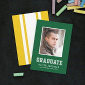 Aangepaste Kleur Varsity Foto Afstudeer Aankondigi Kaart