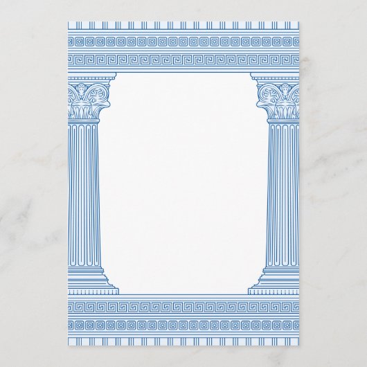 aangepaste kleur verjaardagsfeestje met Griekse te Kaart (Achterkant)