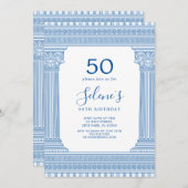 aangepaste kleur verjaardagsfeestje met Griekse te Kaart (Voorkant / Achterkant)