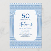 aangepaste kleur verjaardagsfeestje met Griekse te Kaart (Voorkant)