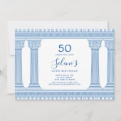 aangepaste kleur verjaardagsfeestje met Griekse te Kaart (Voorkant)