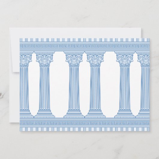 aangepaste kleur verjaardagsfeestje met Griekse te Kaart (Achterkant)