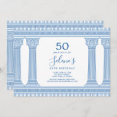 aangepaste kleur verjaardagsfeestje met Griekse te Kaart (Voorkant / Achterkant)