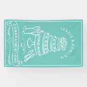 Aangepaste kleur Verloving Felicitaties Banner (Horizontaal)