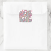 Aangepaste kleur vierkante sticker (Tas)