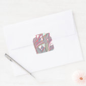 Aangepaste kleur vierkante sticker (Envelop)