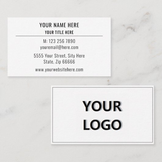 Aangepaste kleur Visitekaartje ontwerp uw eigen (Voorkant / Achterkant)