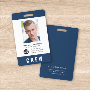 Aangepaste Kleur Voeg Logo Foto CREW PAS Badge toe