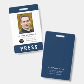 Aangepaste kleur Voeg Logo Fotofotograaf toe Druk Badge (Voor- en achterkant)