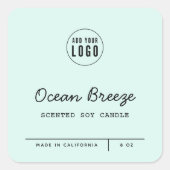 Aangepaste kleur Voeg Logo Script Lines productlab Vierkante Sticker (Voorkant)